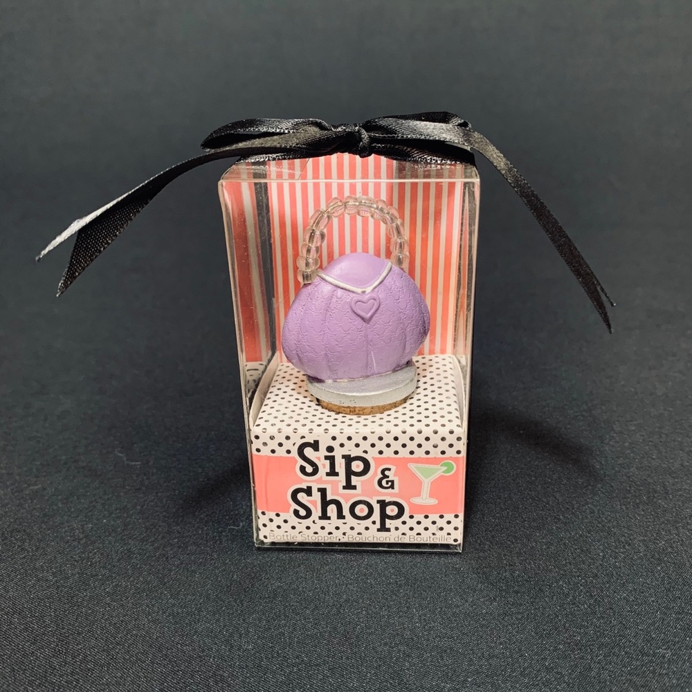 Cork Wine Stopper Purple Hand Bag
